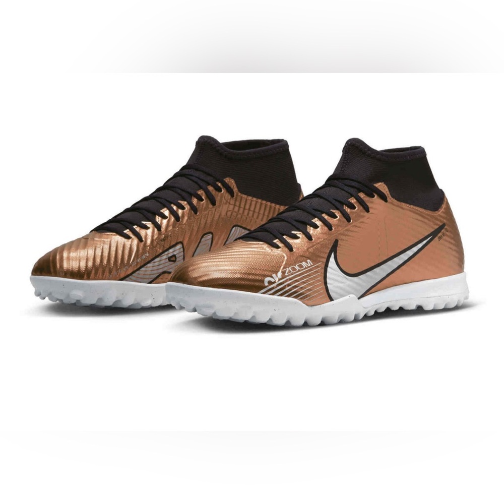 Nike Zoom Soccer Cleats in Bronze and Black